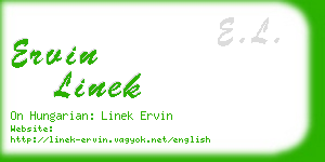 ervin linek business card